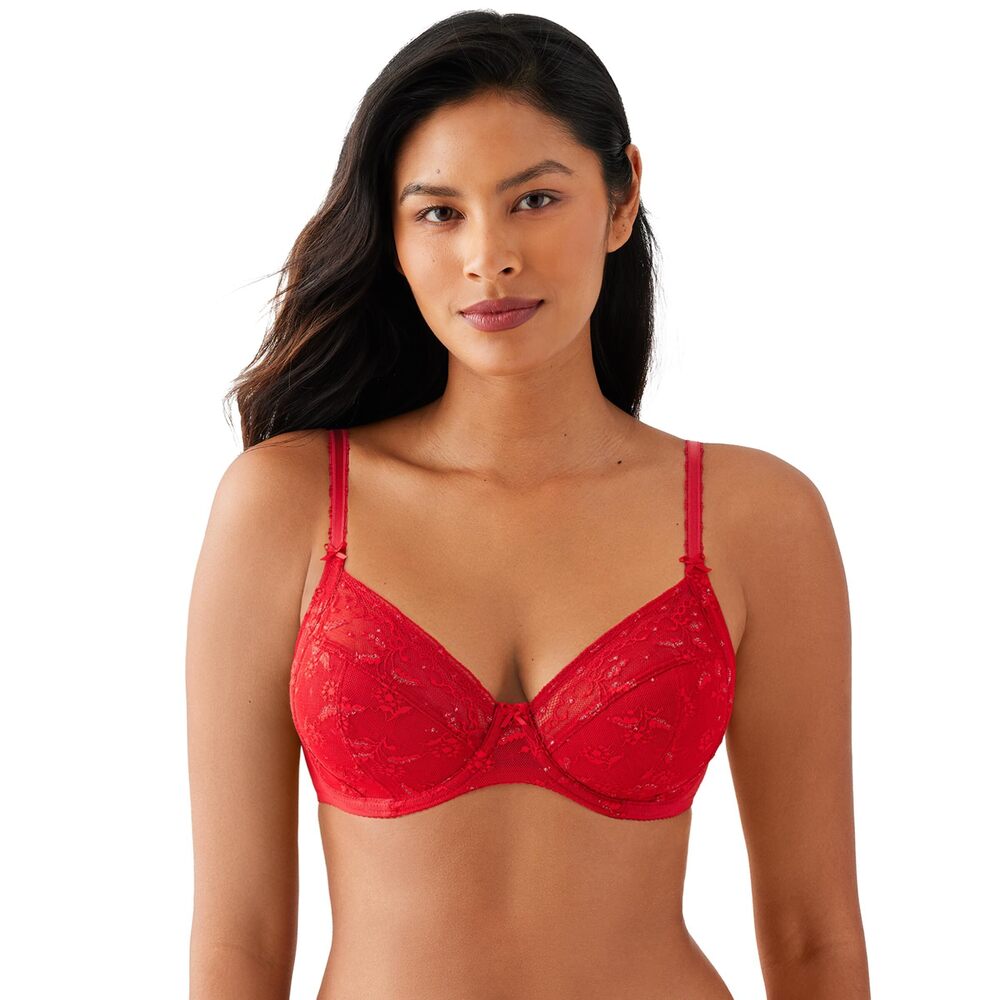 Wacoal Luxury Full Figure Lace Unlined Underwire Bra Equestrian Red 38D NWT